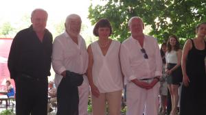 Dr. Michael Kötz (Festivaldirektor), Mario Adorf (Schauspieler), Daniela Kötz (Co-Direktorin), Dr. Josef Schnelle (Auswahlausschuss)  