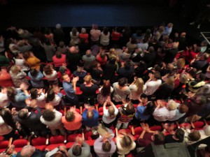 Das Publikum nach dem Film. Standing ovation