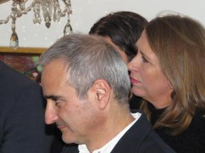 Olivier Assayas (l) und die Festival Direktorin Hrönn Marinósdóttir (r)