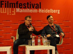 Regisseur Andres Maimik (l) und Schauspieler Rain Tolk.