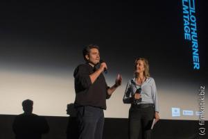 Der Regisseur Adrian Perez präsentierte seinen Kurzfilm "The People Are the Brand".
