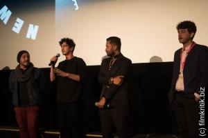 Vom Film "The First Fallen" (im Original "Os Primeiros Soldados") kamen der Regisseur Rodrigo de Oliveira (l.) der auch das Buch geschrieben hatte. Sowie die Schauspieler Johnny Massaro und Vitor Camilo sowie der Produzent Victor Graize (r.)