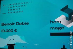 Zum Ende des Festivals gabs noch eine Homage für Benoît Debie