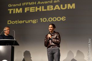 als Überraschungsgast Lisa Vicari, die in seinem ersten Spielfilm eine Hauptrolle spielte